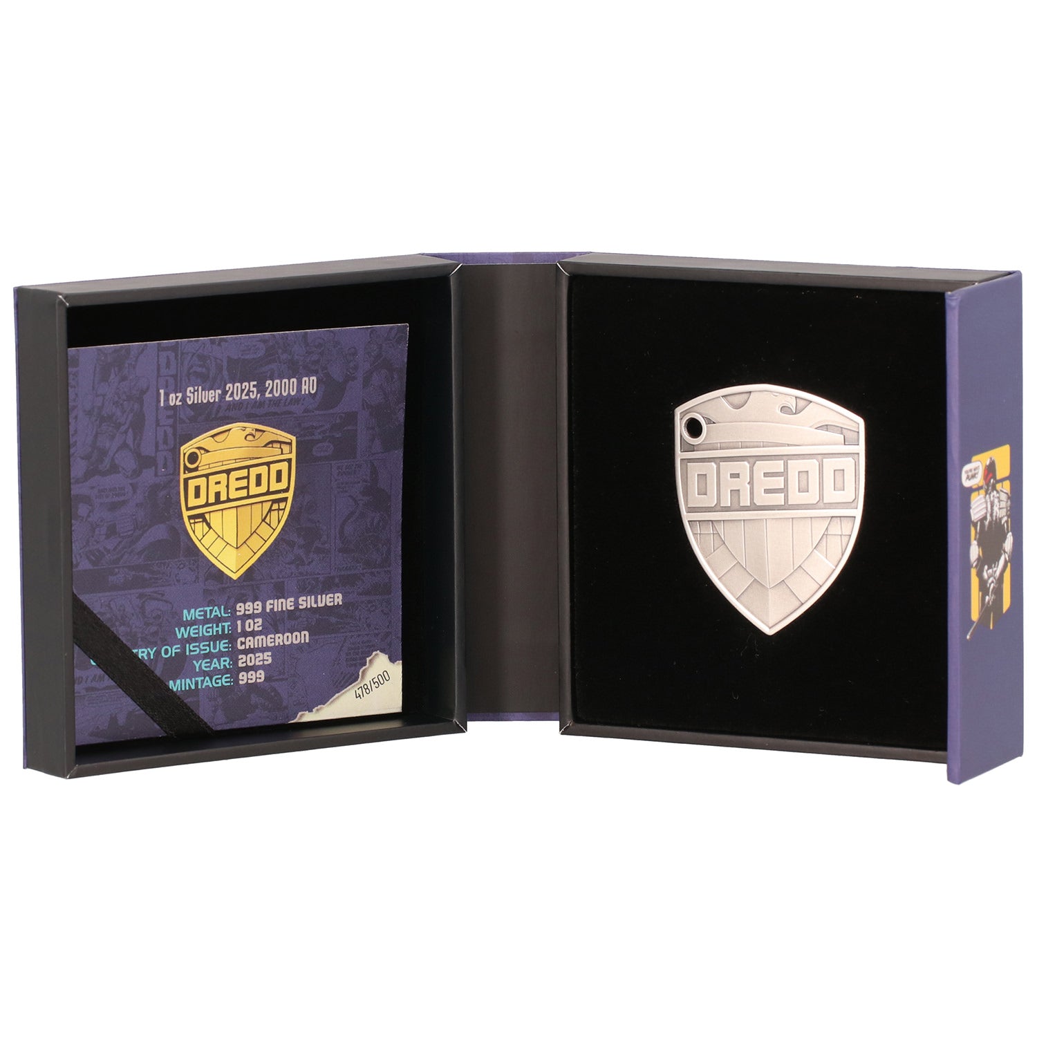 Judge Dredd Badge 2025 Silver Collectible by 101 Collectibles