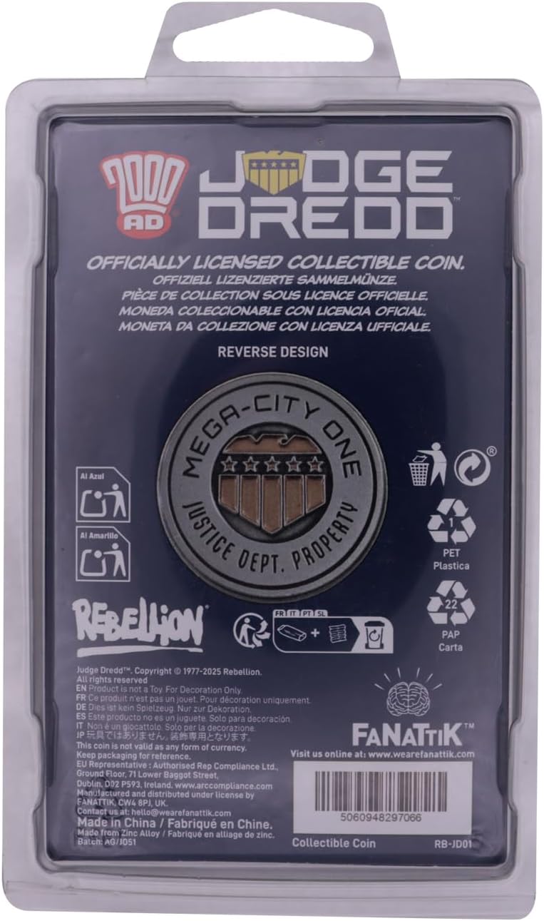 2000 AD Judge Dredd Mega-City One Coin