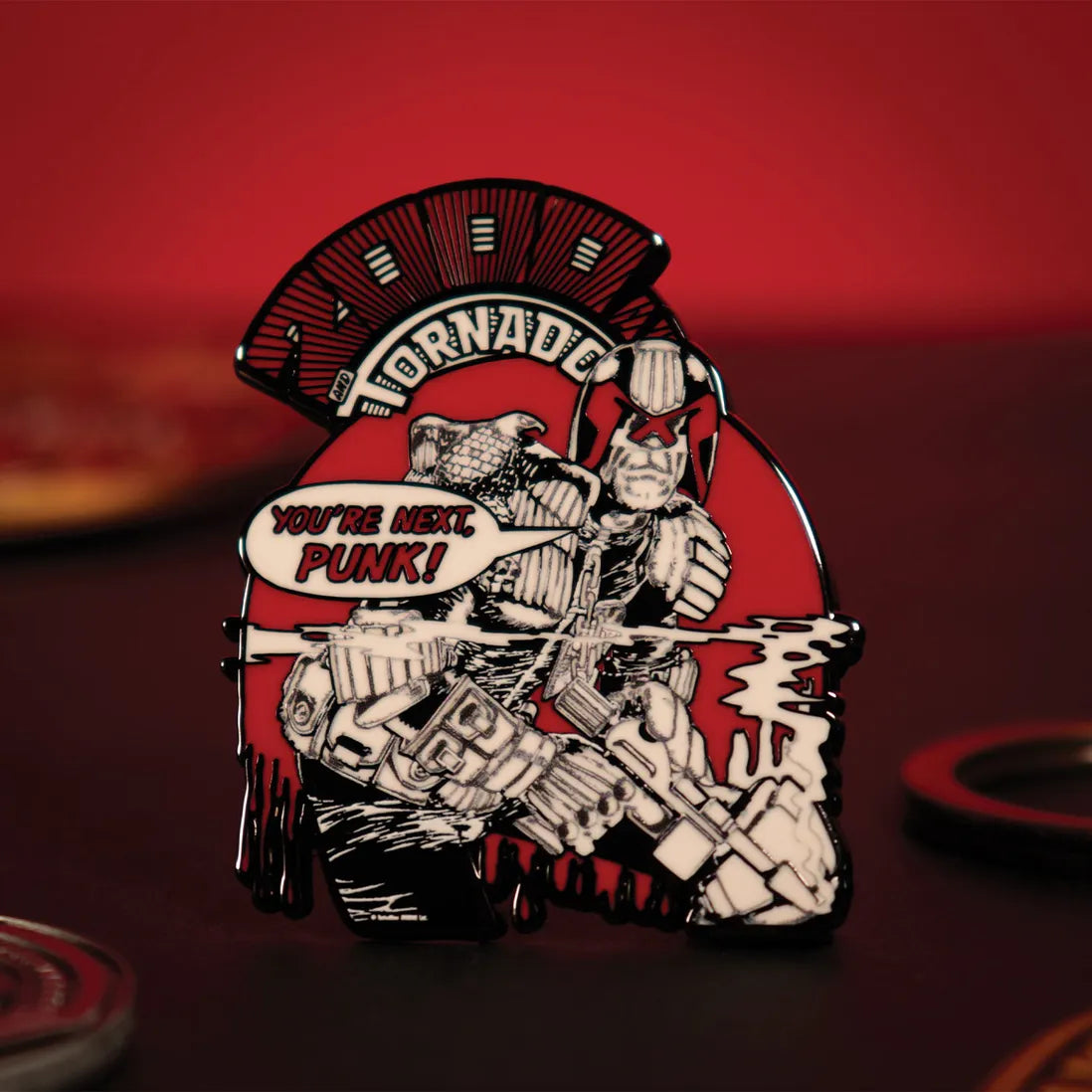 2000 AD Judge Dredd You’re Next Punk Pin Badge