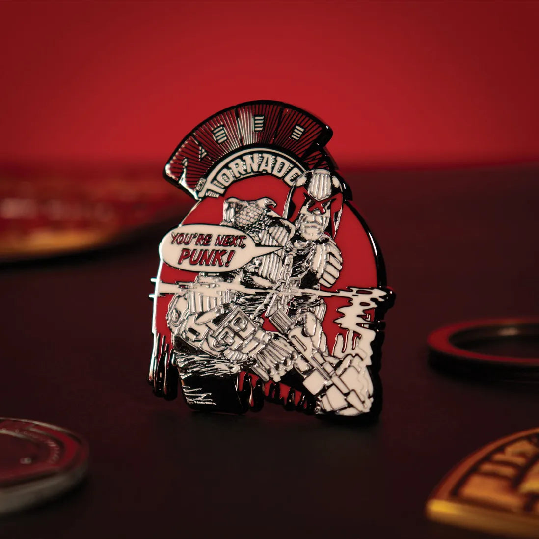 2000 AD Judge Dredd You’re Next Punk Pin Badge