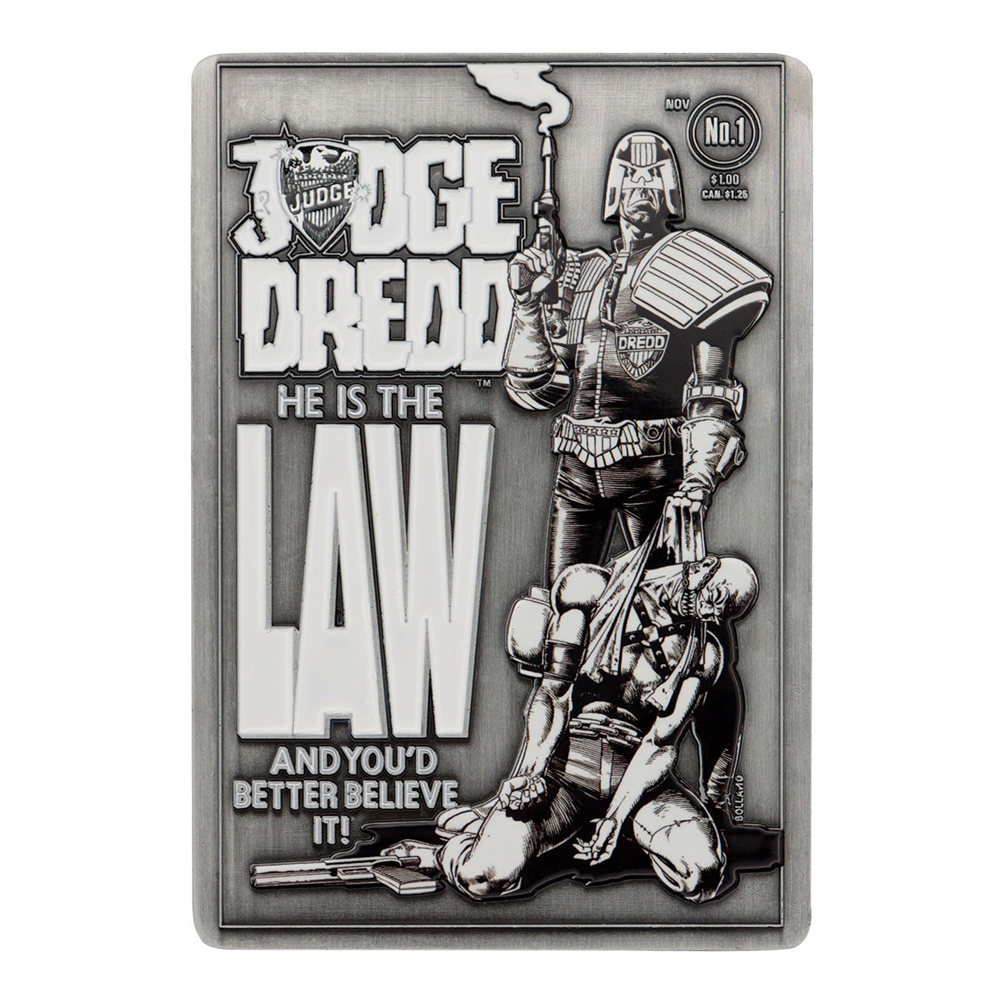 2000 AD Judge Dredd Comic Book Cover Ingot
