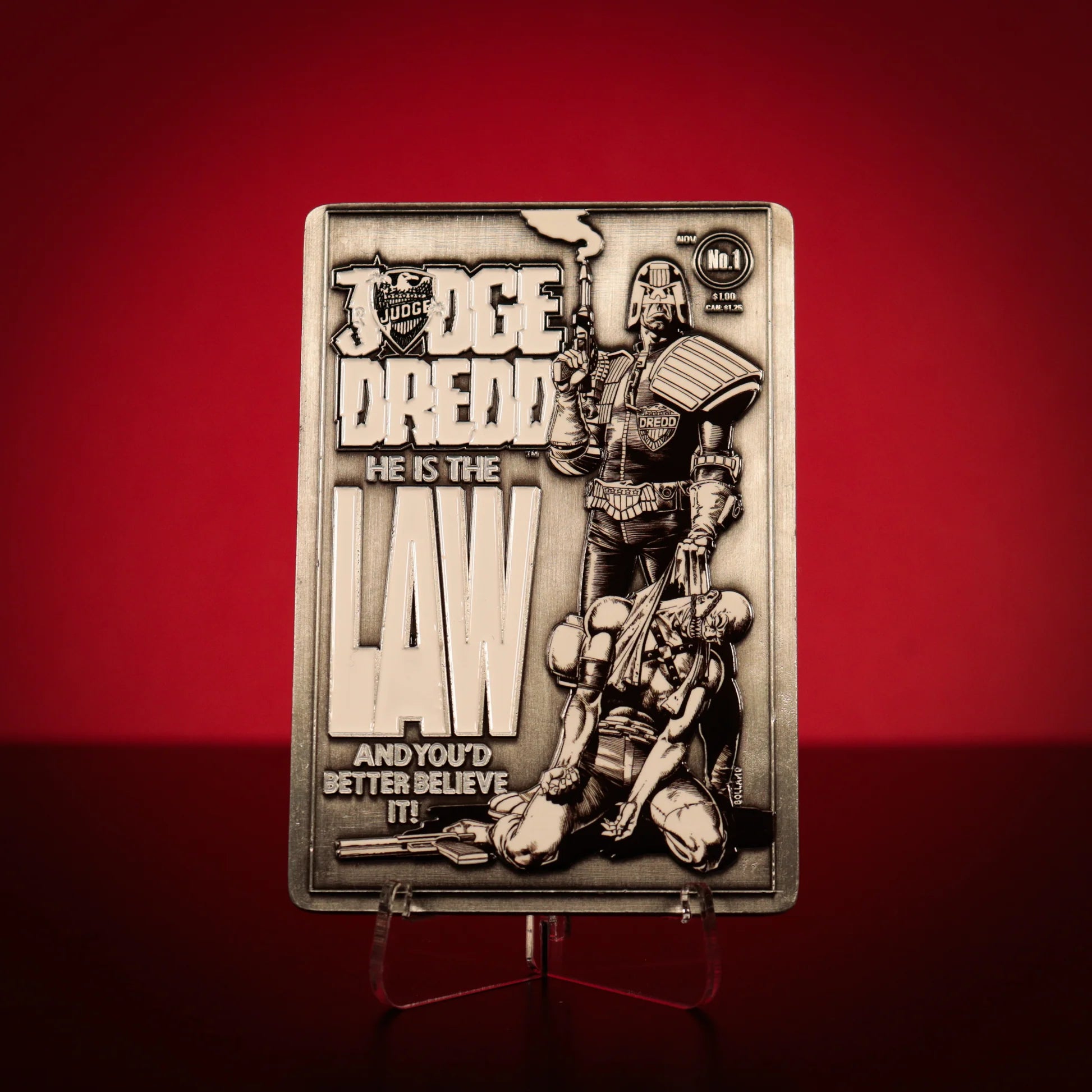 2000 AD Judge Dredd Comic Book Cover Ingot