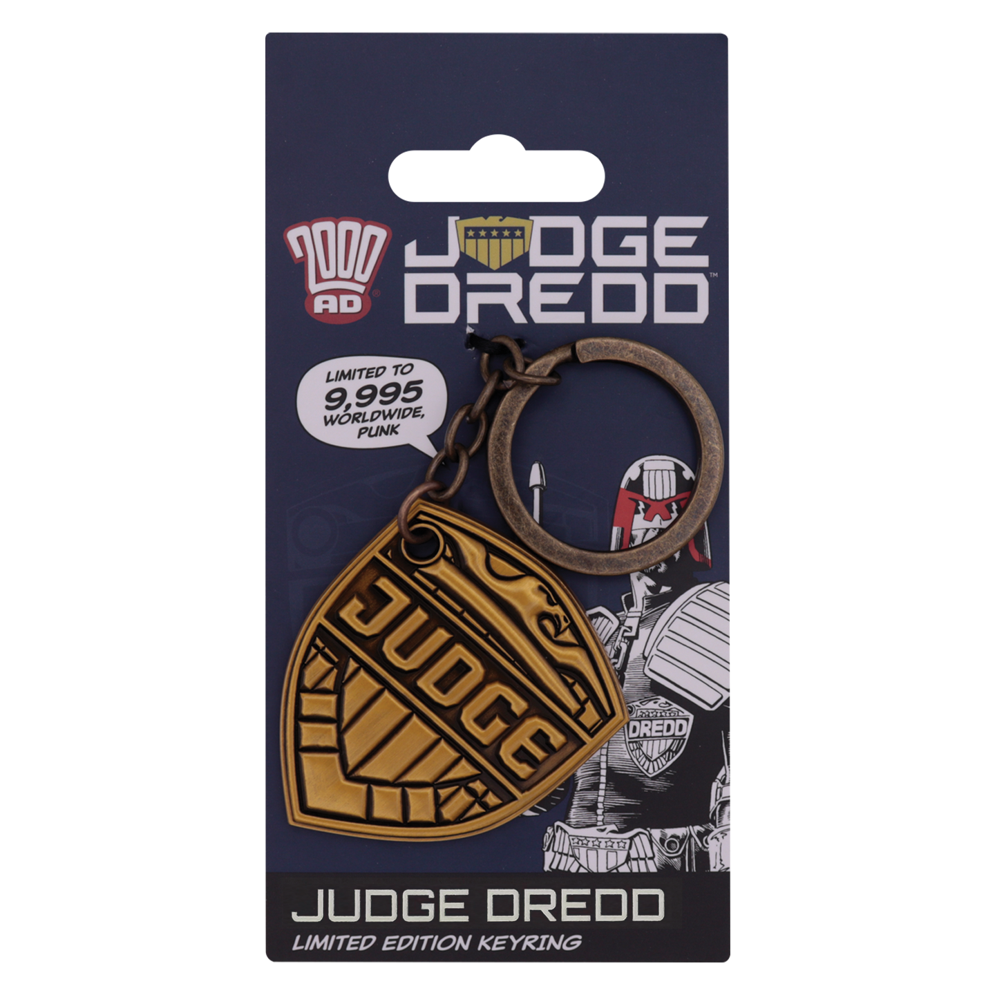 2000 AD Judge Dredd Badge Keyring