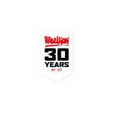 Rebellion 30 Years White Background Sticker