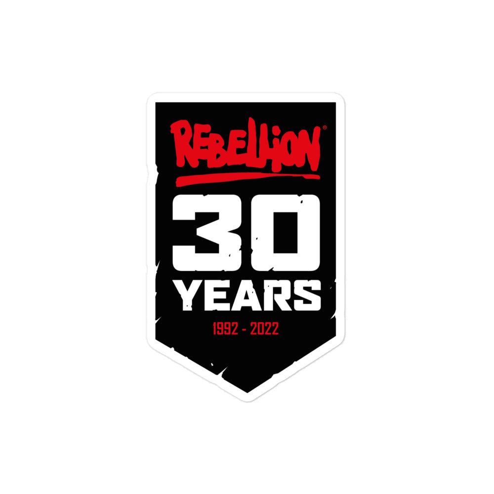 Rebellion 30 Years Black Background Sticker