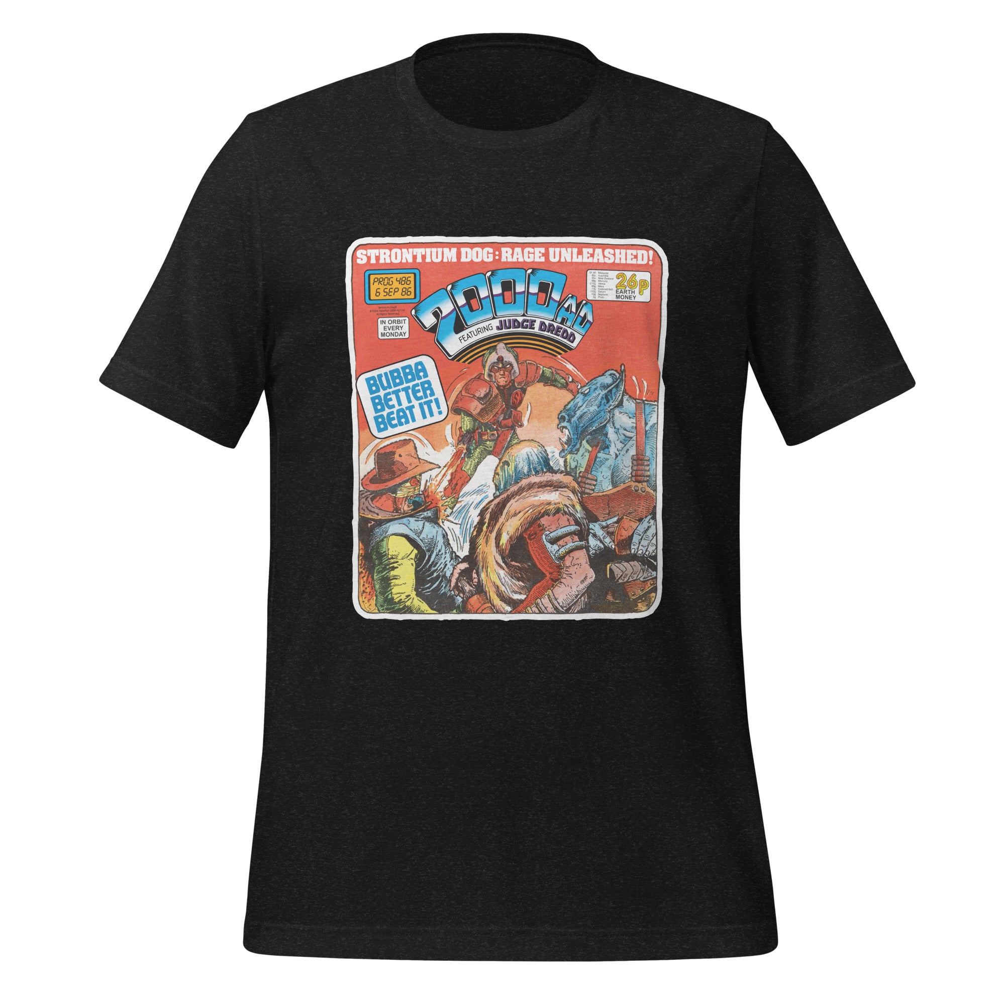 2000 AD Prog 486 T-Shirt: Bubba Better Beat It!