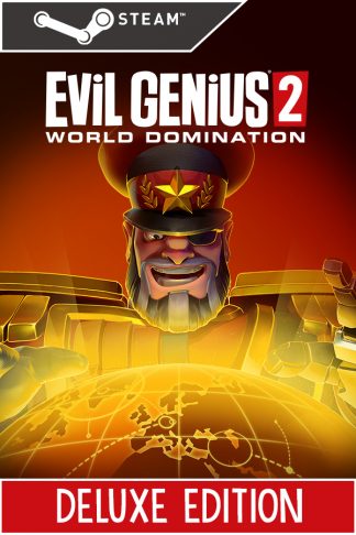 Evil Genius 2 Deluxe Edition Steam cover featuring Red Ivan