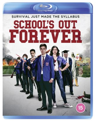 Blu Ray cover featuring School's Out Forever cast