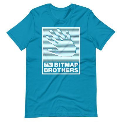 Bitmap Brothers Large Logo (White Print) T-shirt Aqua