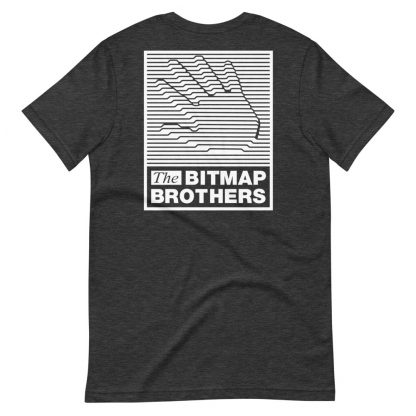 Bitmap Brothers Logo (White Print) T-shirt Dark Grey Heather (Reverse)
