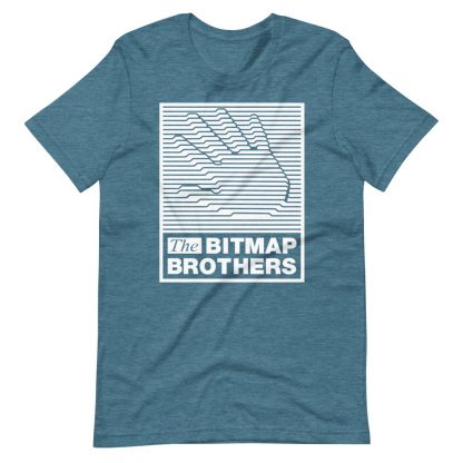 Bitmap Brothers Large Logo (White Print) T-shirt Heather Deep Teal