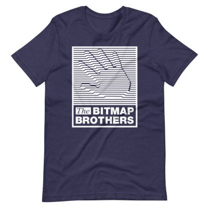 Bitmap Brothers Large Logo (White Print) T-shirt Heather Midnight Navy