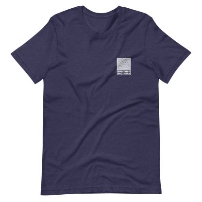 Bitmap Brothers Logo (White Print) T-shirt Heather Midnight Navy (Front)
