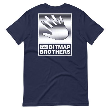 Bitmap Brothers Logo (White Print) T-shirt Navy (Reverse)