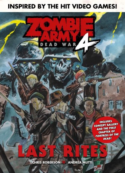 Cover art for Zombie Army 4 Graphic Novel featuring deadhunters with zombies in background