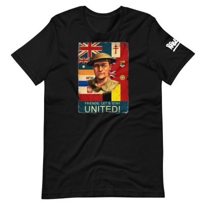 T-shirt in black featuring a propaganda poster from Sniper Elite 3
