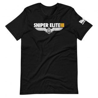 T-shirt in black featuring the logo of Sniper Elite 3