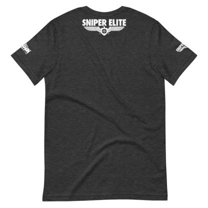 T-shirt in dark grey heather featuring Sniper Elite eagle logo