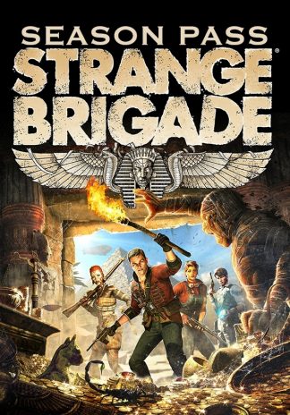 Box Art of Strange Brigade Season Pass featuring the four main characters inside a pyramid