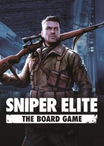 Image of the Cover for Sniper Elite: The Board Game with Karl Fairburne standing in a submarine pen