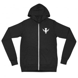 Image of a black hoodie with a Sniper Elite 4 Commandos faction emblem on the left breast pocket