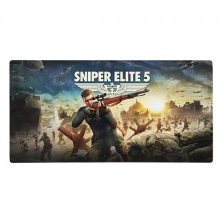 36 x 18 inch gaming mouse mat with artwork from Sniper Elite 5 featuring Karl on the beach at D-Day