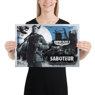 Sniper Elite 5 Saboteur Poster 12 inches by 18 inches