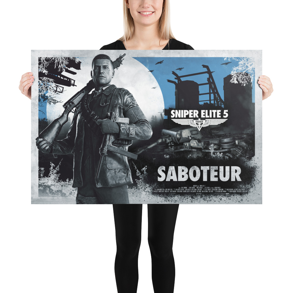 Sniper Elite 5 Saboteur Poster 24 inches by 36 inches
