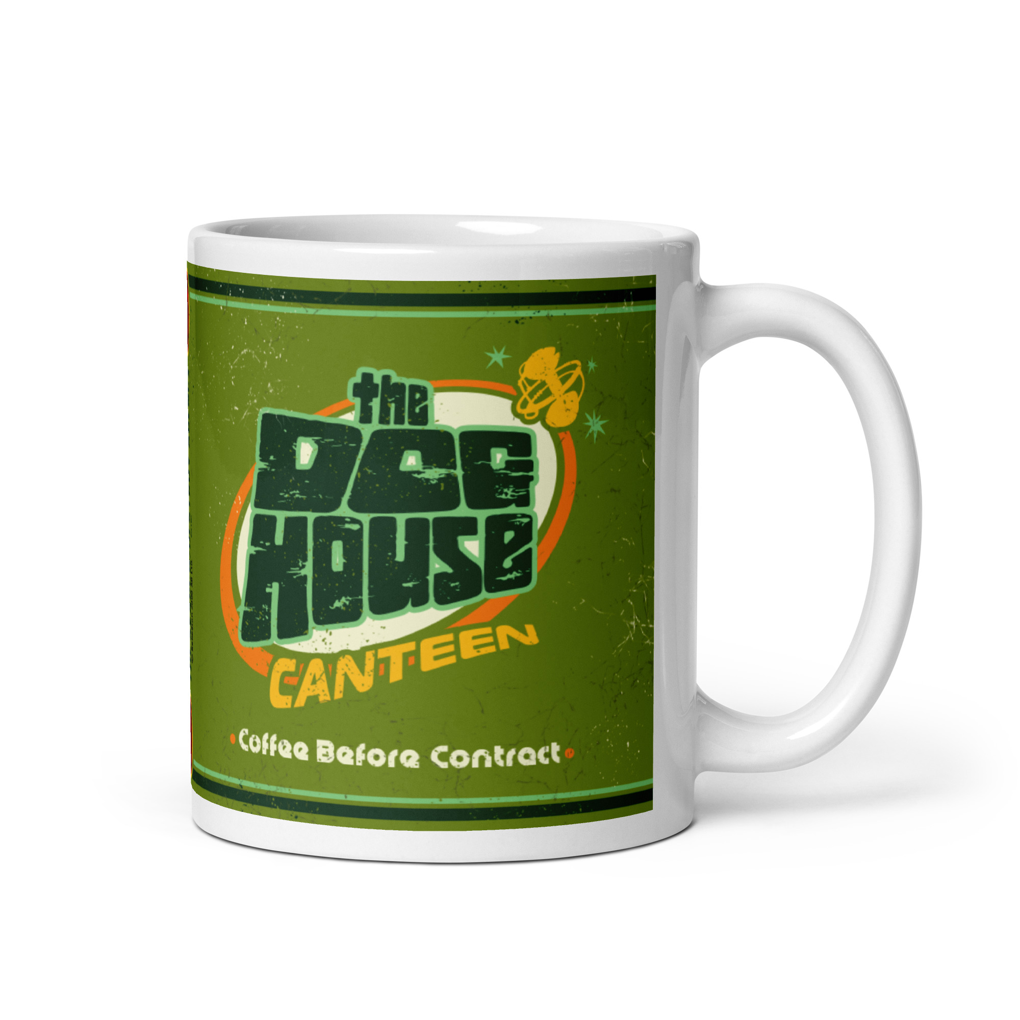 Green mug with 