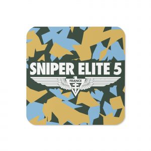 Image of a cork-backed coaster using Sniper Elite 5 